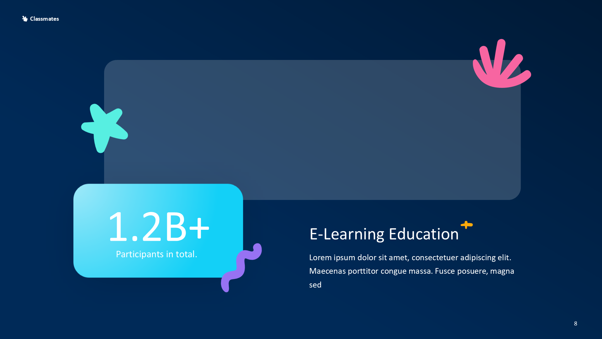 Education Classmate Dark slide 8